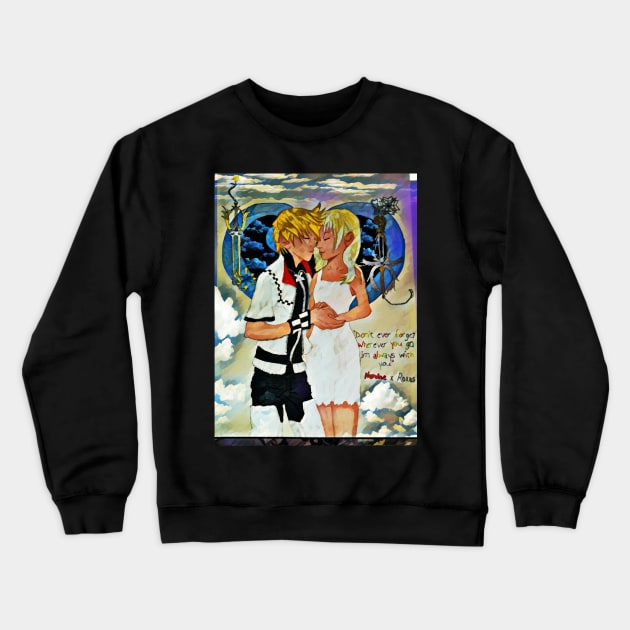 Roxas and Namine Forever Crewneck Sweatshirt by wonderwoman0317